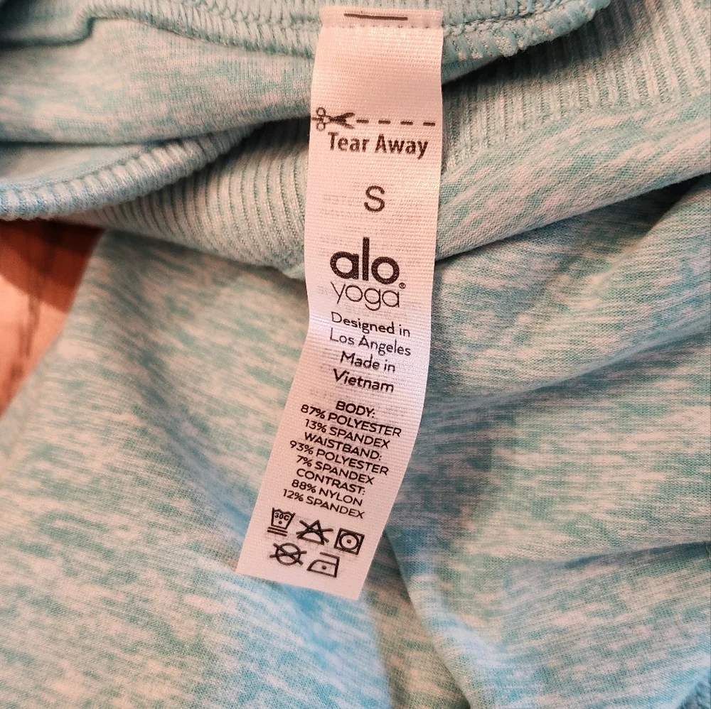 NEW Alo High Waist Lounge Leggings Blue Quartz Heather Small